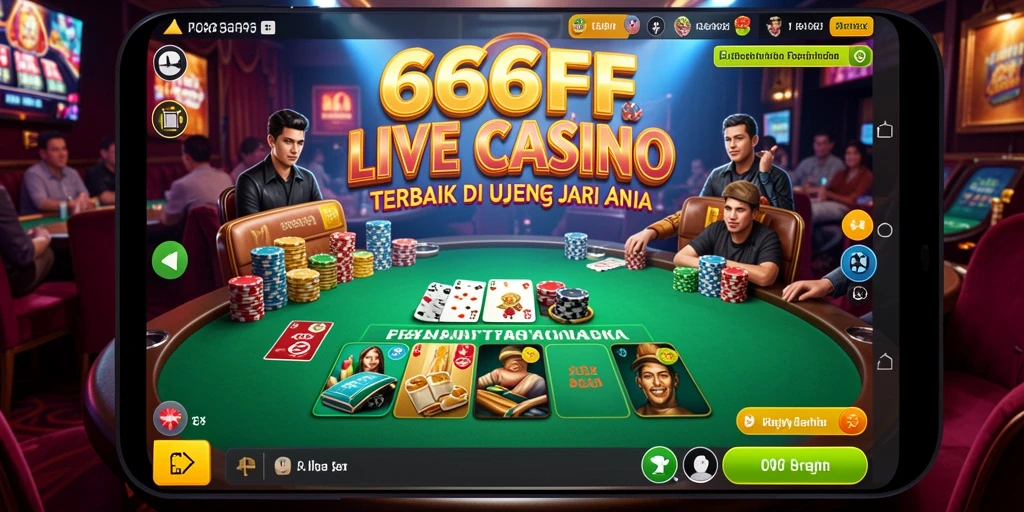 Tampilan gameplay Live Casino yang menarik dan interaktif di 666FF.