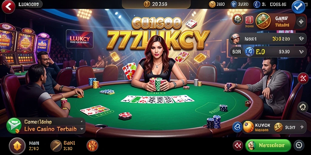 Tampilan gameplay menarik dari 777LUKCY dengan dealer langsung.
