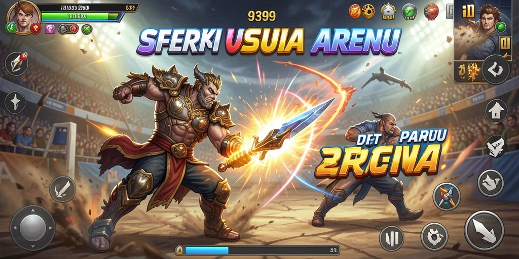 Screenshot <strong>9399</strong> menampilkan aksi pertarungan yang mendebarkan di arena.