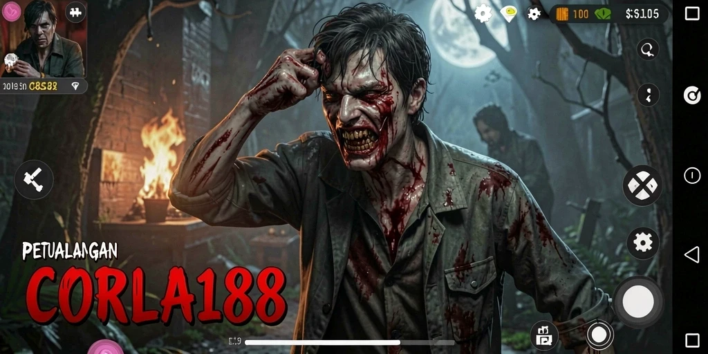 Screenshot CORLA188 menunjukkan suasana gameplay yang mencekam dan menegangkan.