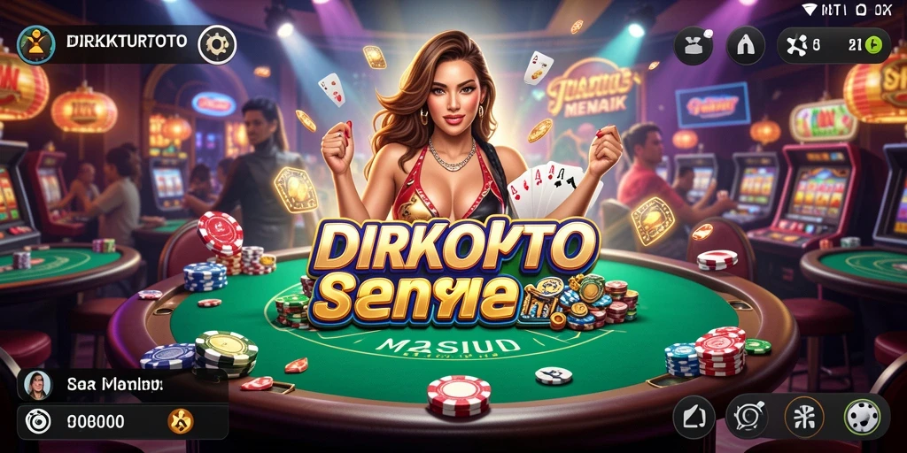 Tampilan gameplay menarik dari DIREKTURTOTO yang menampilkan sensasi Kasino.
