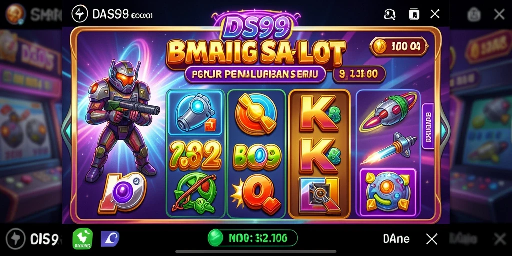 Tampilan gameplay DS99 menunjukkan slot yang penuh warna dan interaktif.