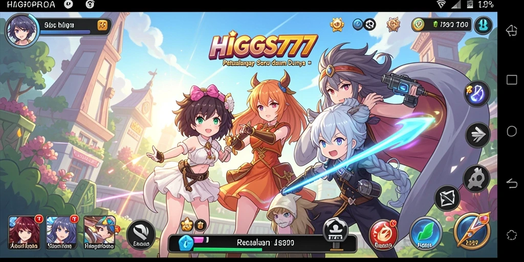 Tangkapan layar HIGGS777 menampilkan aksi seru dalam dunia anime.
