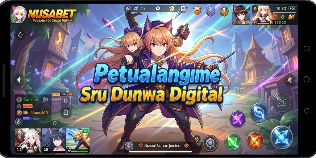 Screenshot NUSABET menampilkan pertarungan karakter anime yang mendebarkan.