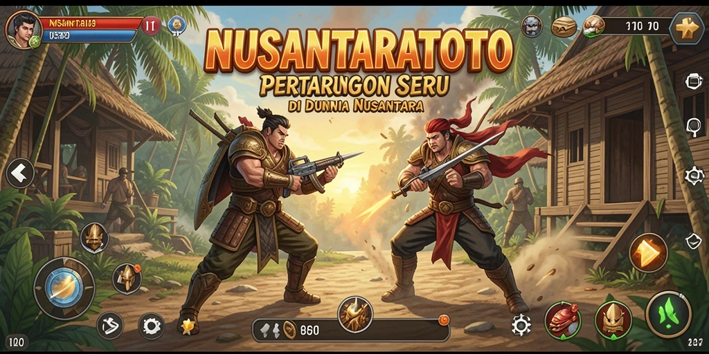 Screenshot gameplay NUSANTARATOTO saat pertarungan seru.