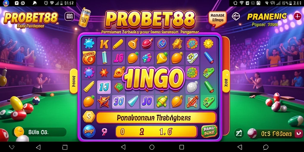 Tampilan gameplay Bingo yang seru dan mengasyikkan di PROBET88.