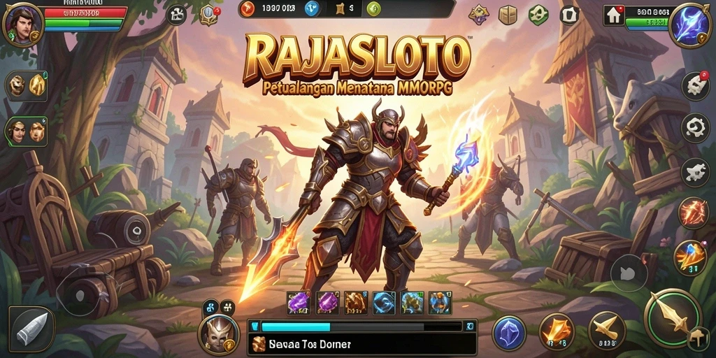 Tampilan gameplay RAJASLOTO dengan aksi seru di dunia MMORPG.