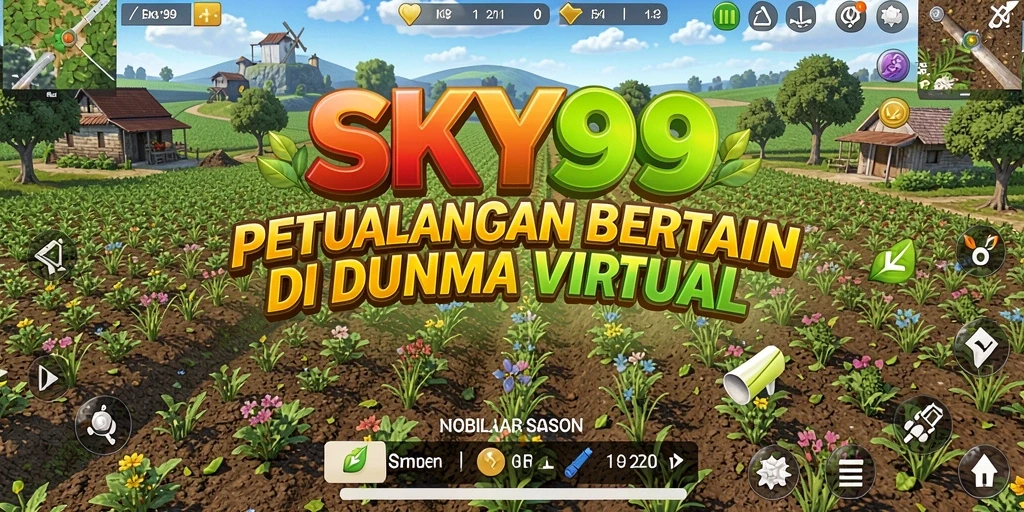 Tangkapan layar menunjukkan gameplay bertani yang menarik di SKY99.