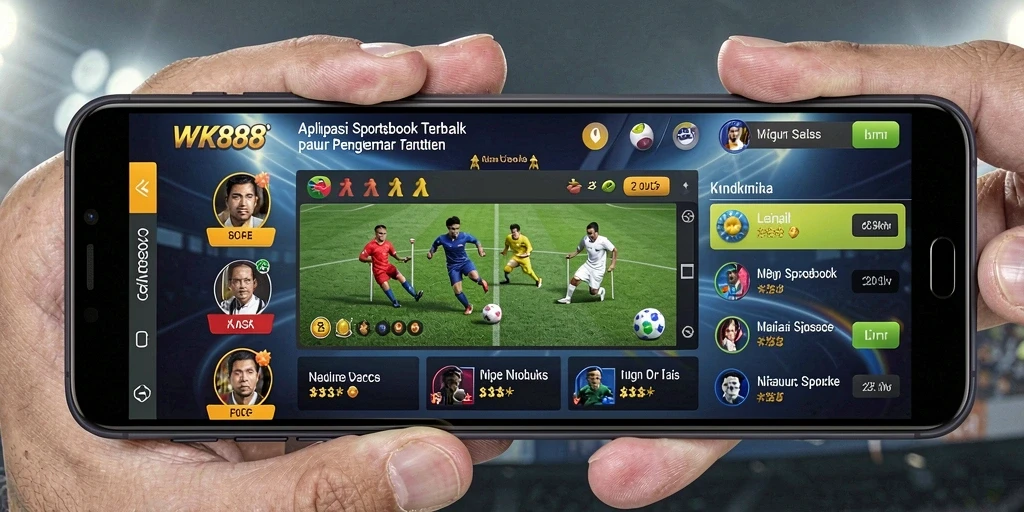 Tampilan screenshot utama WK888 menampilkan pengguna aktif dalam taruhan olahraga.